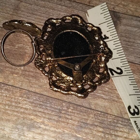 Vintage needle point brooch and matching ring - Picture 3 of 10